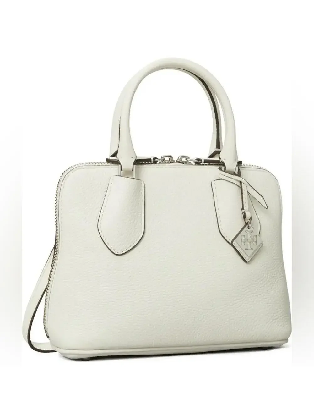 Tory Burch Mini Swing Satchel Leather Bag NWT White